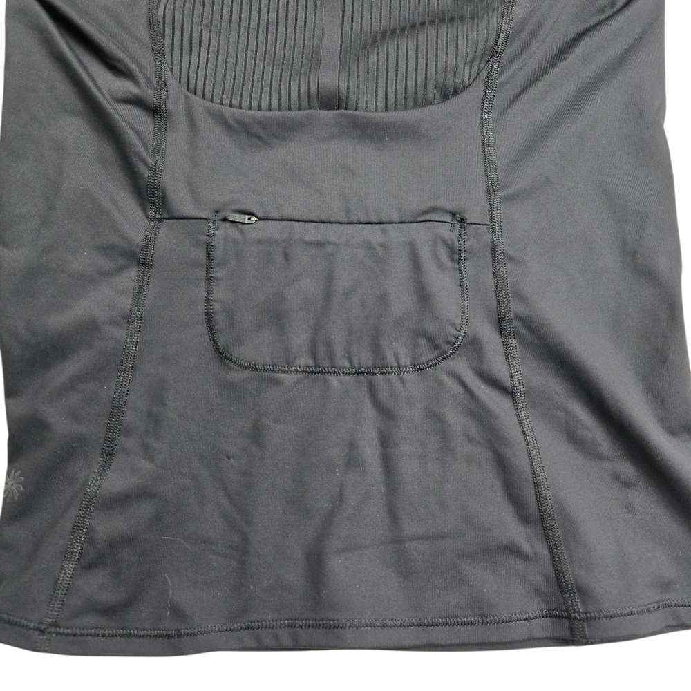 Athleta Vitality Rib Tank Black Semi-Fitted Quick-Drying Back Zip Pocket - Picture 8 of 13
